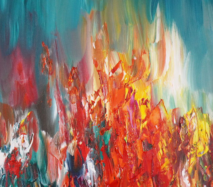 detail of the oversized abstract artwork by the artist Peter Nottrott for sale