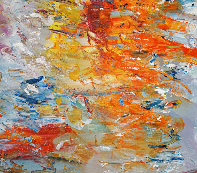 detail of the summer sailing painting
