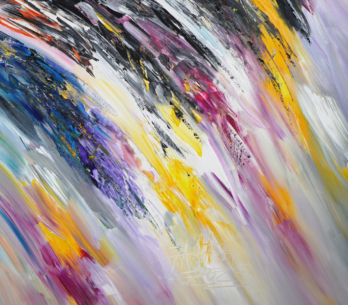 detail of the oversized abstract artwork by the artist Peter Nottrott for sale