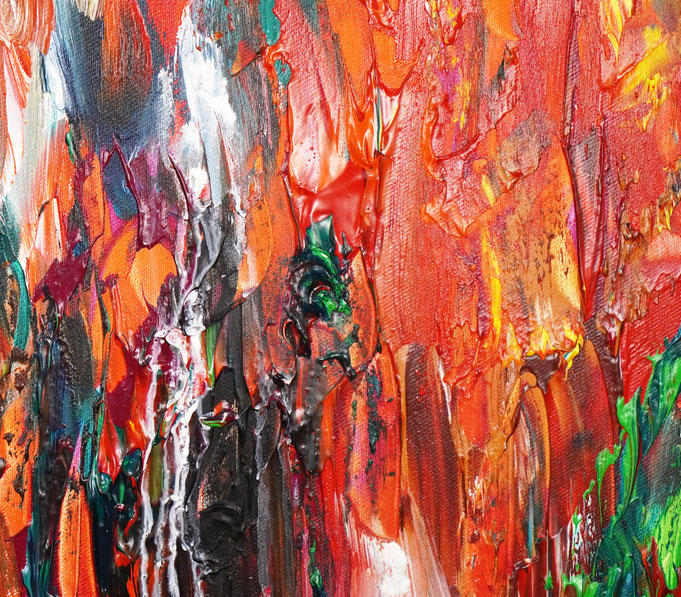 detail of the oversized abstract artwork by the artist Peter Nottrott for sale