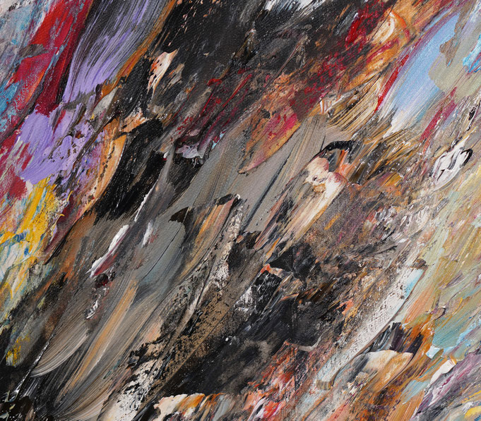 detail of the oversized abstract artwork by the artist Peter Nottrott for sale