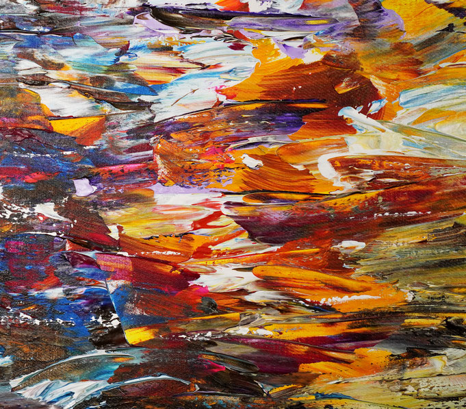 detail of the summer sailing painting