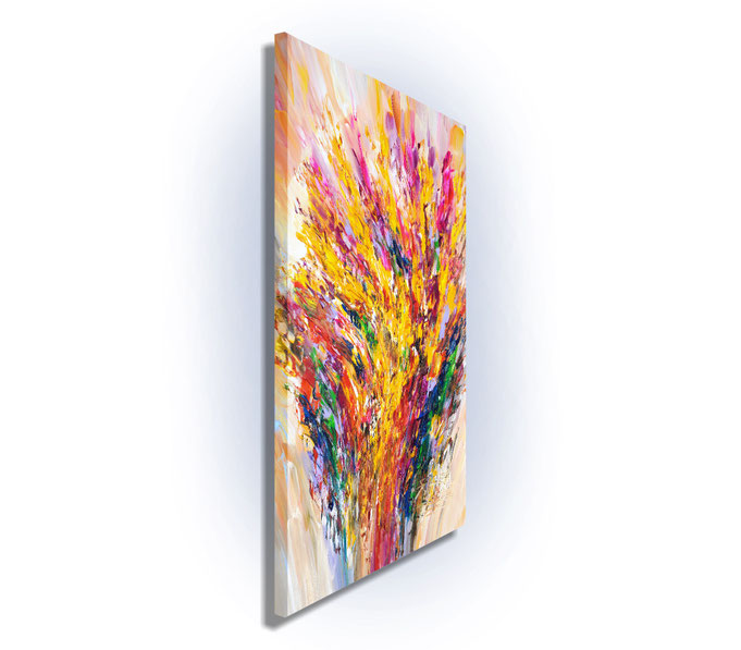 Side view: ready to hang - You don't need a frame, the sides are painted in one color