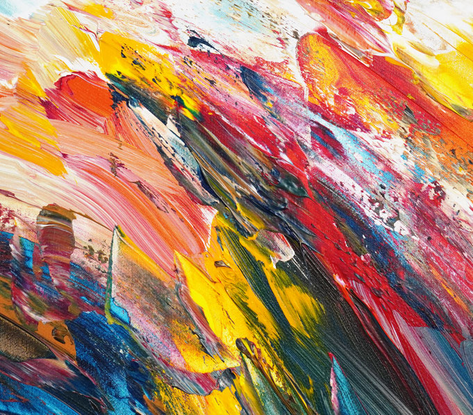 detail of the large abstract artwork