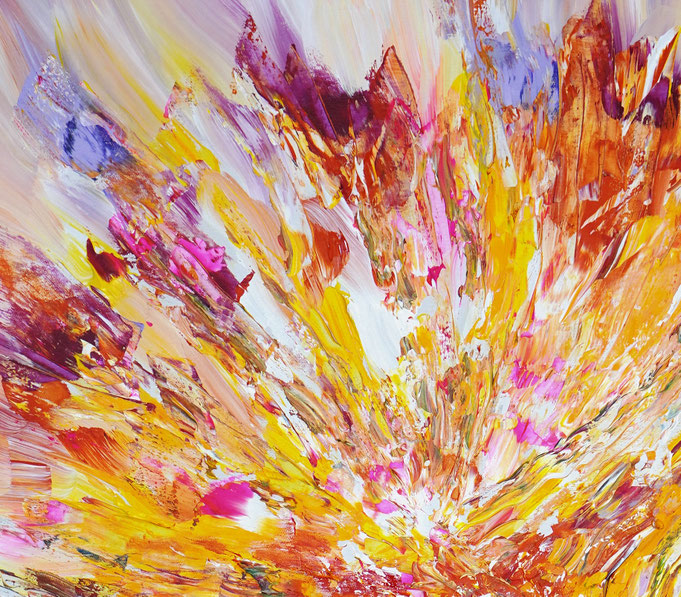 detail of the abstract artwork, large vertical format