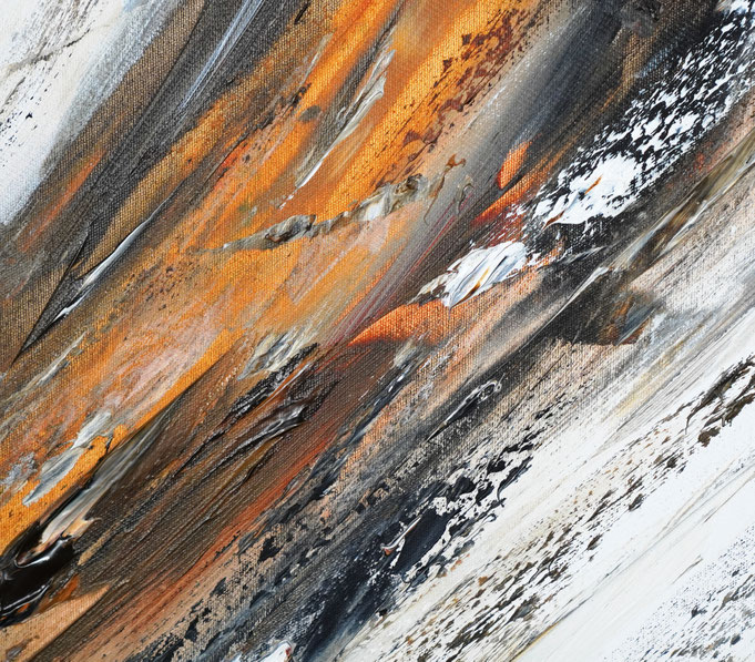 Detail of the abstract vivid painting, inspired by nature