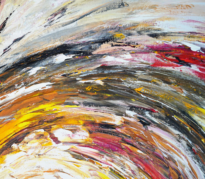 Detail of the abstract painting of the artist Peter Nottrott