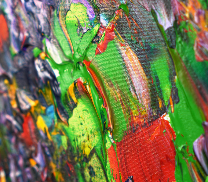 detail of the abstract, extra large dreamlike artwork by the artist Peter Nottrott