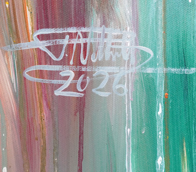 detail of the abstact painting