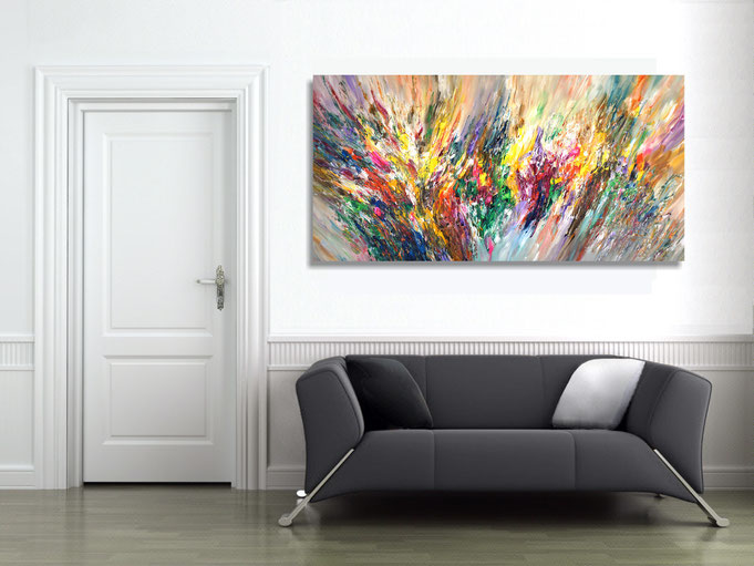 An abstract Nottrott painting gives any space a very individual ambience