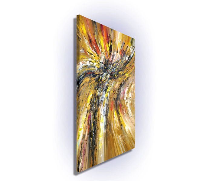 Side view: ready to hang - You don't need a frame, the sides are painted in one color
