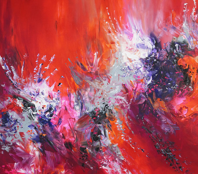 detail of the oversized abstract artwork by the artist Peter Nottrott for sale