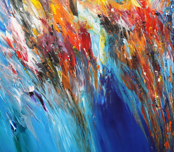 detail of the oversized abstract artwork by the artist Peter Nottrott for sale