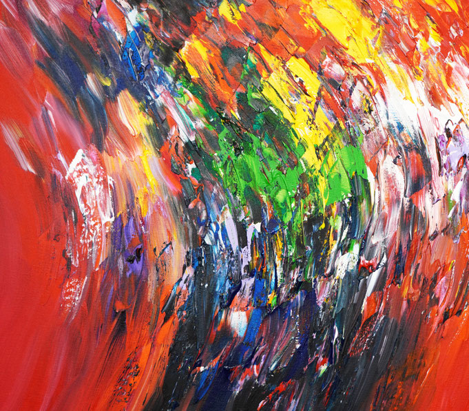 detail of the abstract, extra large dreamlike artwork by the artist Peter Nottrott