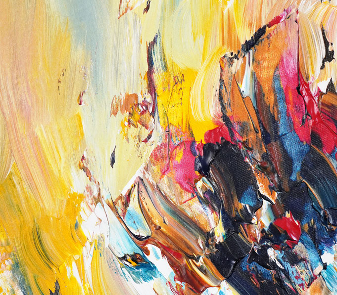 Detail of the abstract colorful artwork