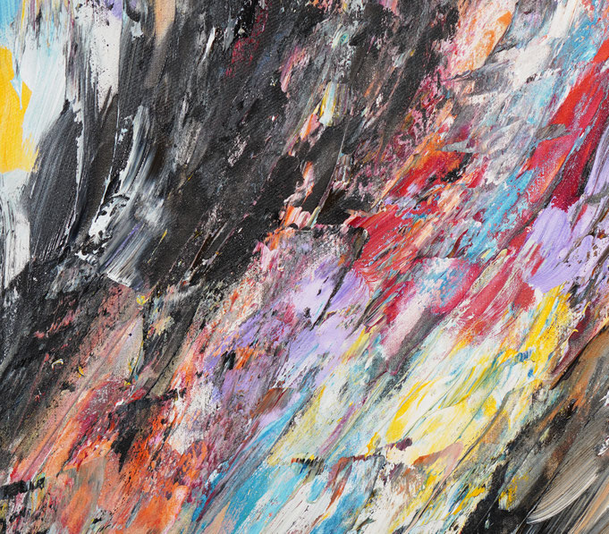 detail of the oversized abstract artwork by the artist Peter Nottrott for sale