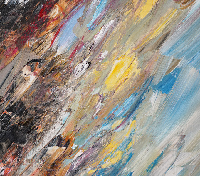 detail of the oversized abstract artwork by the artist Peter Nottrott for sale