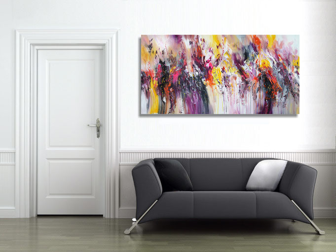 An abstract Nottrott painting gives any space a very individual ambience