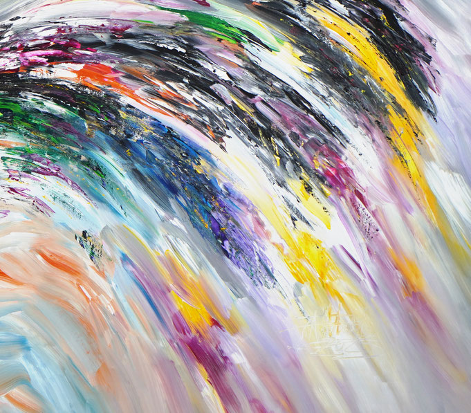 detail of the oversized abstract artwork by the artist Peter Nottrott for sale