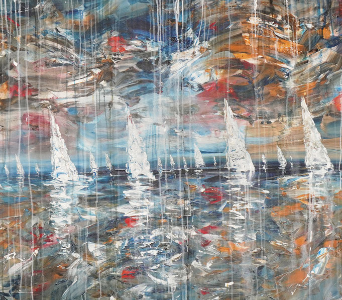 detail of the large sailing painting