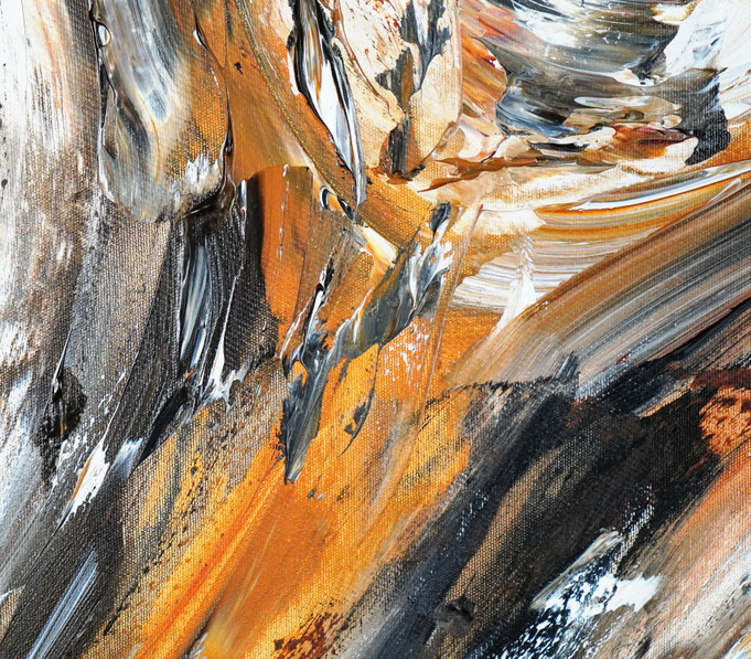 Detail of the abstract vivid painting, inspired by nature