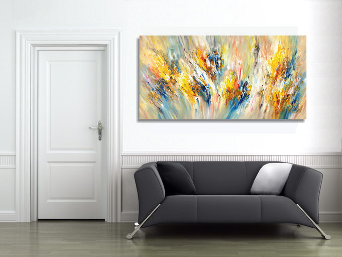 An abstract Nottrott painting gives any space a very individual ambience