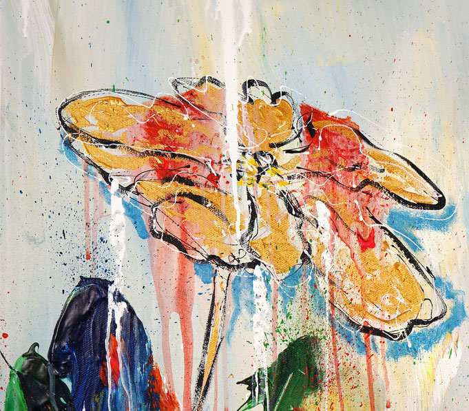 detail of the flower artwork of the artist Peter Nottrott