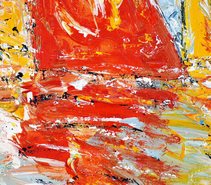 detail of the summer sailing painting