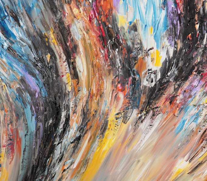 detail of the oversized abstract artwork by the artist Peter Nottrott for sale