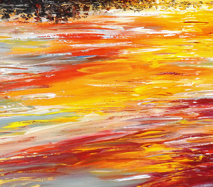 detail of the sunset artwork of the artist Peter Nottrott