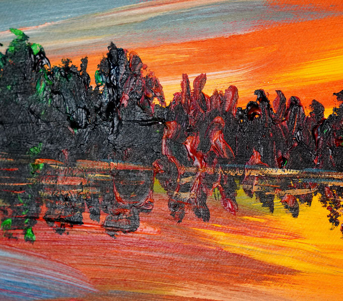 detail of the sunset artwork of the artist Peter Nottrott