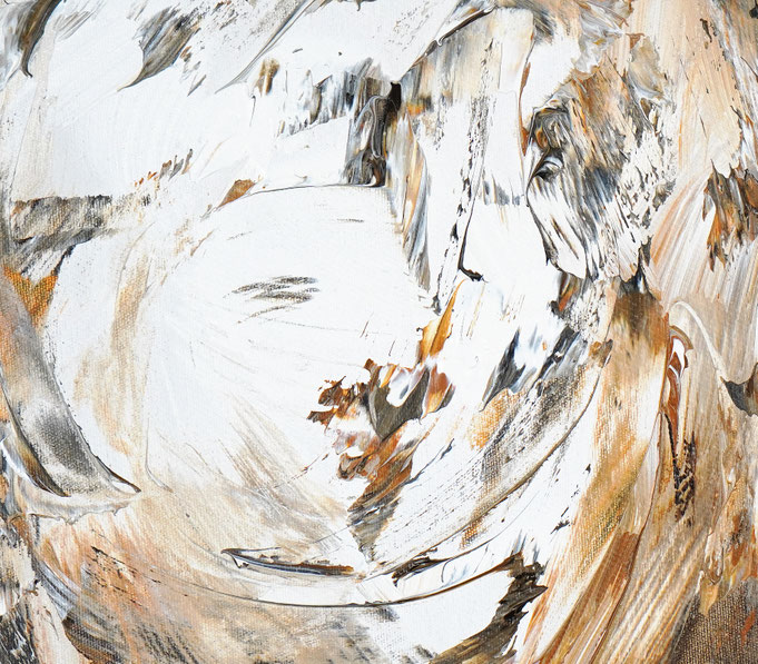 Detail of the abstract vivid painting, inspired by nature