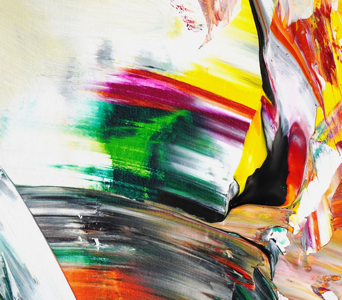 Detail of the abstract colorful artwork
