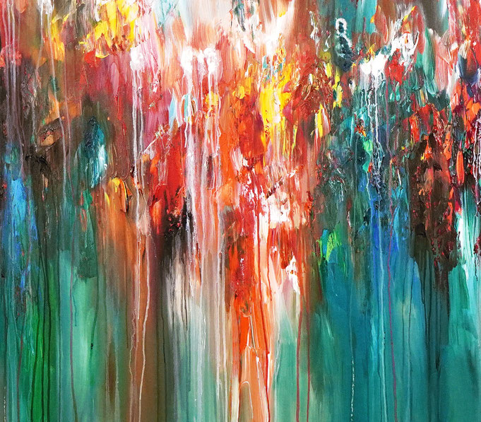 detail of the oversized abstract artwork by the artist Peter Nottrott for sale