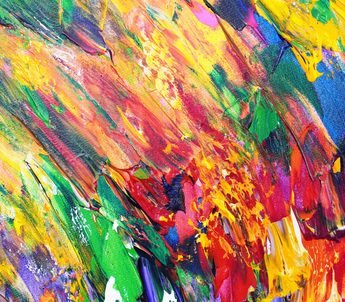 artwork detail of the oversized abstract painting 