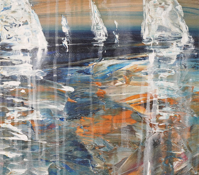 detail of the large sailing painting
