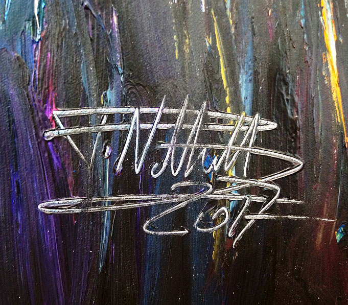 Signature of the artist Peter Nottrott and year of creation: 2017