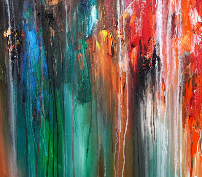 detail of the oversized abstract artwork by the artist Peter Nottrott for sale