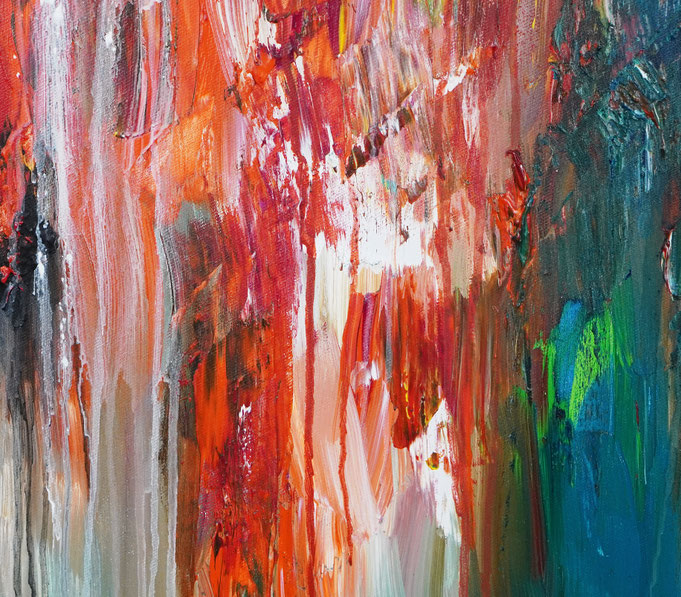 detail of the oversized abstract artwork by the artist Peter Nottrott for sale
