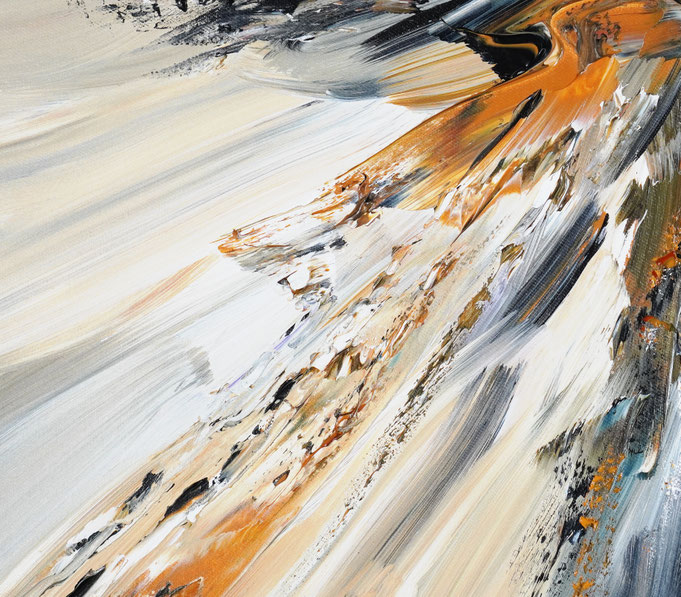Detail of the abstract painting of the artist Peter Nottrott