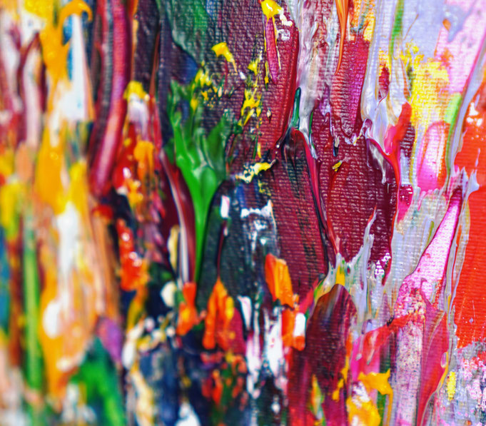 detail of the abstract artwork, large vertical format
