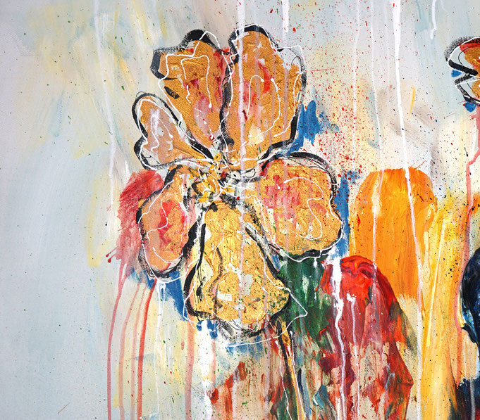 detail of the flower artwork of the artist Peter Nottrott