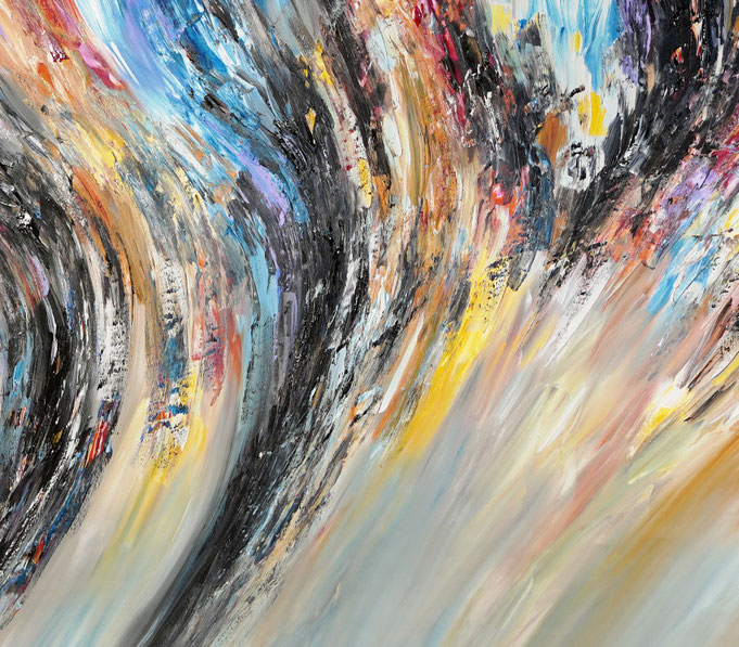 detail of the oversized abstract artwork by the artist Peter Nottrott for sale
