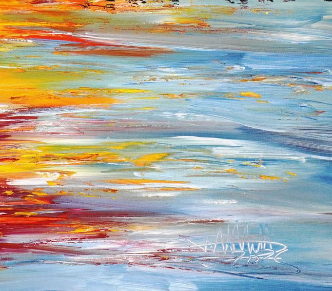 detail of the sunset artwork of the artist Peter Nottrott