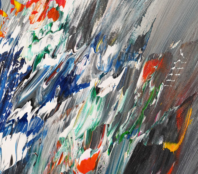 Detail of the abstract colorful artwork