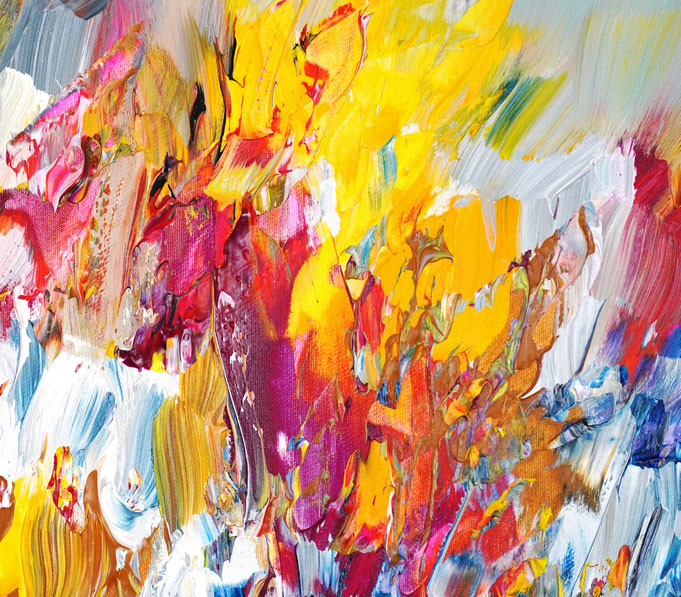 detail of the colorful abstract painitng