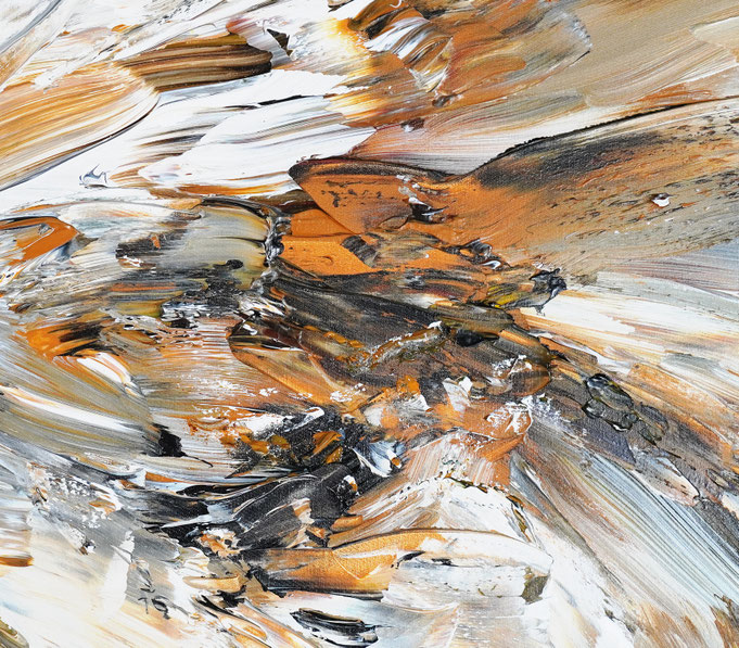 Detail of the abstract painting of the artist Peter Nottrott