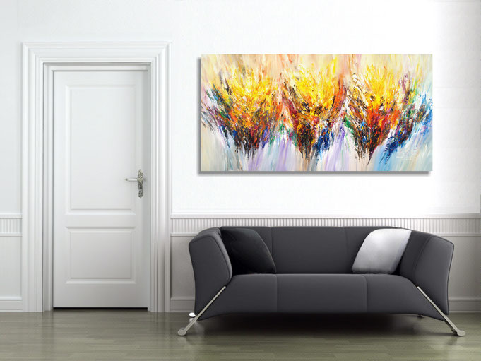 An abstract Nottrott painting gives any space a very individual ambience