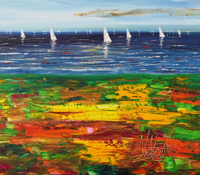 Detail of painting Seaside Impression S 1