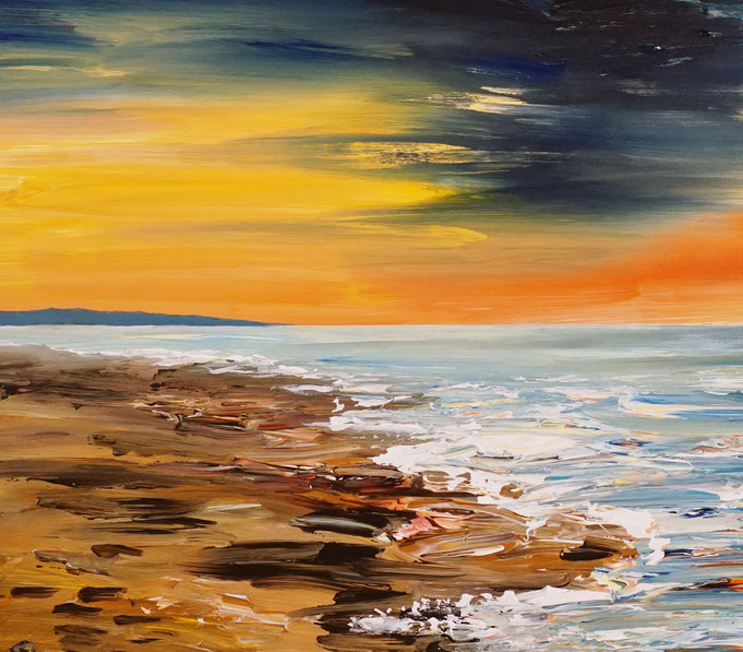Detail of painting Seaside Impression S 1